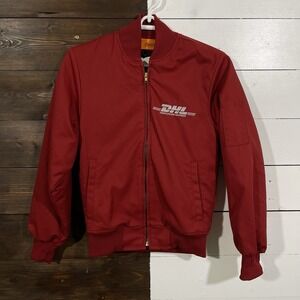 Vintage DHL Red Cintas Bomber Jacket Men's Size XS USA Made